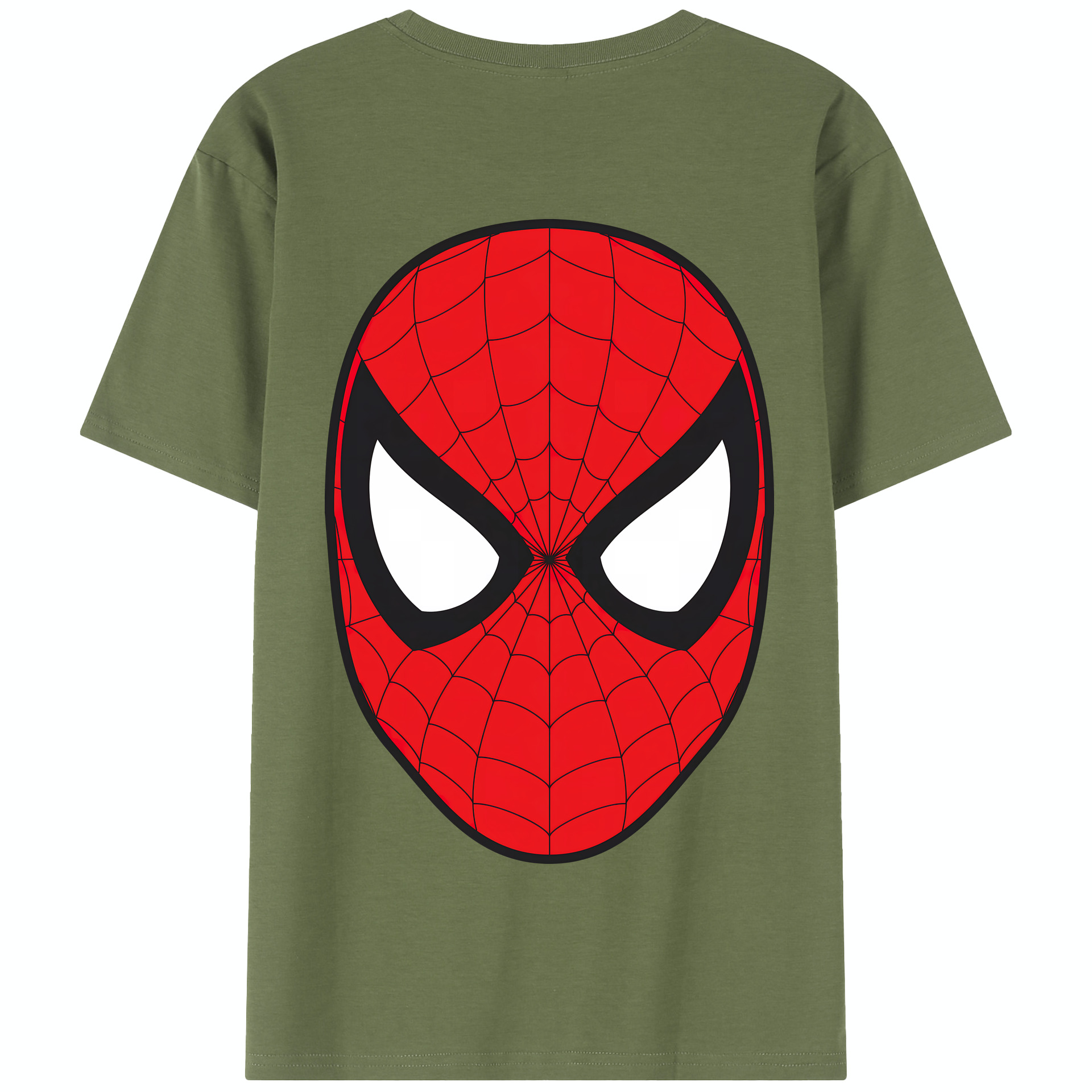 （画像用） Spider Man スパイダーマン 綿100％半袖Tシャツ（背面プリント）